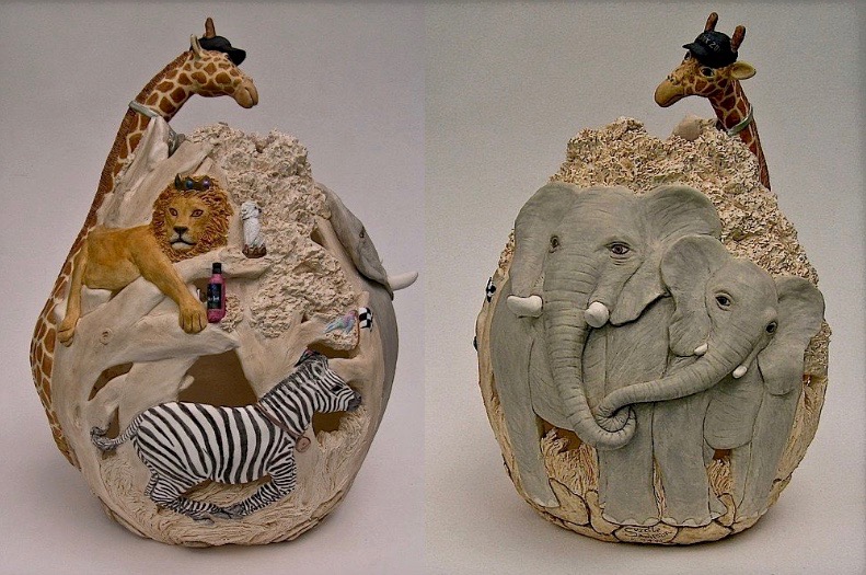 Kaolin Pottery Gt. Barrington, MA ceramic art gallery custom clay Safari theme