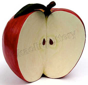 Kaolin Pottery Gt. Barrington, MA ceramicgallery XXL apple or pear centerpiece