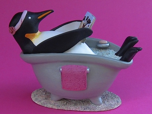 Kaolin Pottery Gt. Barrington, MA ceramic art gallery custom clay penguin bathin
